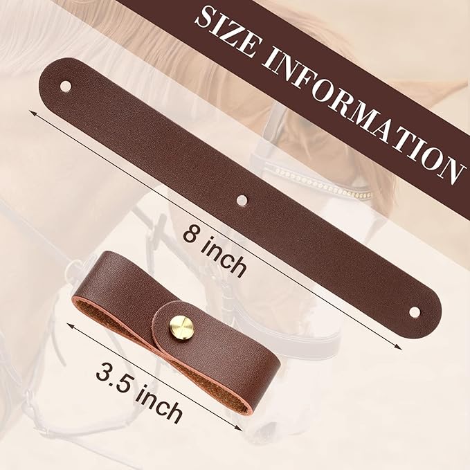 Chunful 6 Pcs Halter Breakaway Replacement Strap Breakaway Halter Replacement Straps Horse Leather