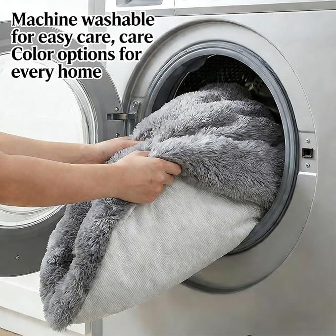Dream Cloud Pet Sofa Bed Machine Washable Waterproof Supportive Comfort Non-Slip Plush Pet Couch Bed with Raised Edge for Sofa Car Floor, Small Medium Dogs Cats, Furniture Protector (Dark Gray1)