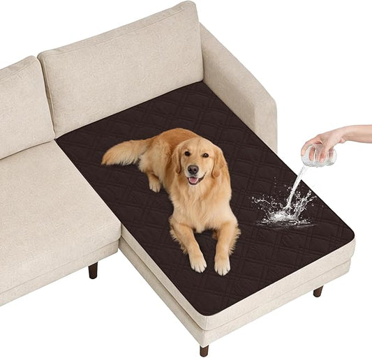 100% Waterproof Dog Couch Protector, Triple-Layer Waterproof Dog Bed Cover Pet Blanket Reversible 2-Tone Sofa Shield, Non-Slip Furniture Guard for Pets(42×50 Inch, Chocolate+Coffee)