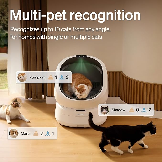 Bundle of PETLIBRO Upgrade Luma Automatic Cat Litter Box + Cordless Cat Water Fountain, AI Camera Waste Analysis, Triple Safety Protection Self Cleaning Litter Box, Odor Control in-App Usage Tracking