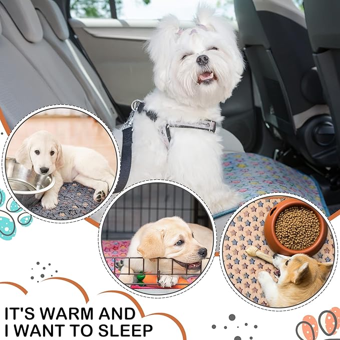 Tudomro 8 Pcs Guinea Pig Blankets Absorbent Washable Animal Fleece Bedding Cage Liners Waterproof Reusable Pet Pee Sleep Mat Pad Cover for Chinchilla Hamster Ferret(Star,12 x 12 Inch)