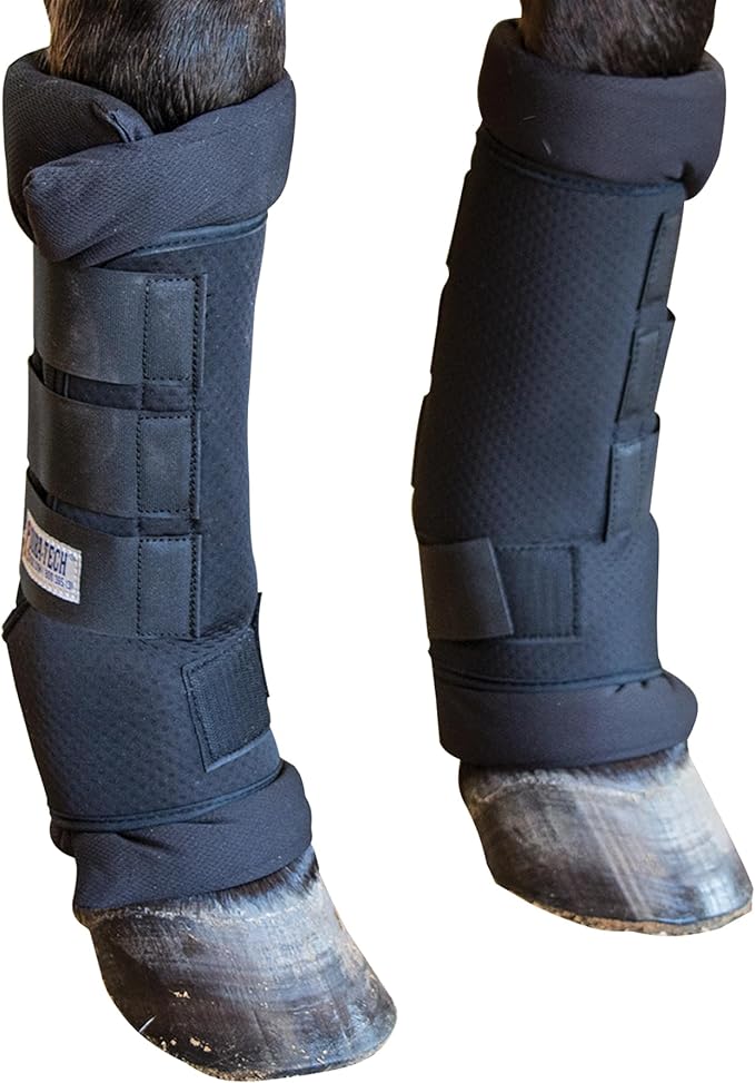 Dura-Tech Tekno-Dri Breathable Quick Wraps for Horses | Size Medium | Easy to Use Two-Piece Design | Outstanding for Extra Protection | Breathable Neoprene Outer Wrap | Moisture Wicking Inner Wrap