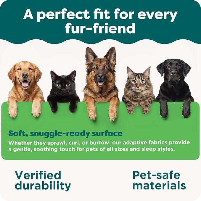 FurHaven Orthopedic Dog Bed for Large Dogs, L-Shaped Chaise Contour with Orthopedic Egg Crate & a Solid Orthopedic Foam Base for Joint Support, Washable Cover, Large, Faux Fur & Suede, Stone Gray