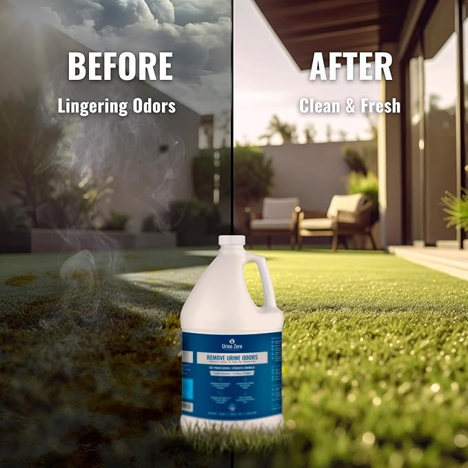 Pet Odor Eliminator Spray - Bio-Enzyme Cleaner for Dog & Cat Urine | Instantly Removes Odors on Artificial Grass, Carpet, Rugs & Tile | Pet & Kid Safe, 32 oz Ready-to-Use