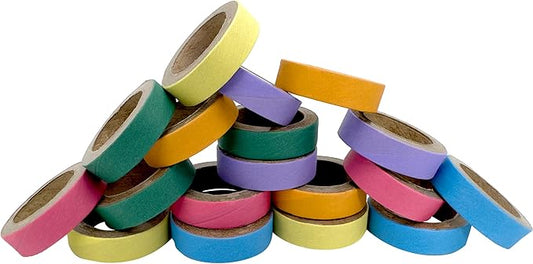 by M&M 8017 Pk18 1.75 Inch Skinny Donuts - Compressed Cardboard Shreddable Classic Bird Foot Toys, Bright Colors, Lots of Layers, Add to Toys, Easy to Play with for Birds