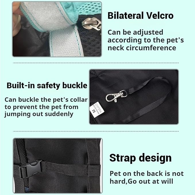 Portable Pet Carrier Backpack, Adjustable Pet Front Cat Dog Carrier Backpack Travel Bag for Small Medium Dogs Cats Puppies, Cat Backpack Carrier for Hiking Cycling (K, S)