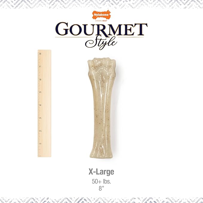 Nylabone Gourmet Style Knuckle Bone Strong Chew Toy for Dogs, Filet Mignon Flavor, X-Large - 50+ lbs, 1 Count