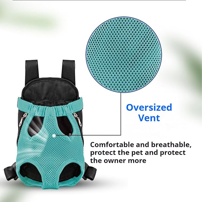 Portable Pet Carrier Backpack, Adjustable Pet Front Cat Dog Carrier Backpack Travel Bag for Small Medium Dogs Cats Puppies, Cat Backpack Carrier for Hiking Cycling (D, XL)