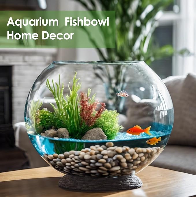 Craft And Party, Glass Bubble, 6" Height x 8" Width Glass Fish Bowl Vase, Bubble Bowl vase for Terrarium, Flower vase Centerpiece