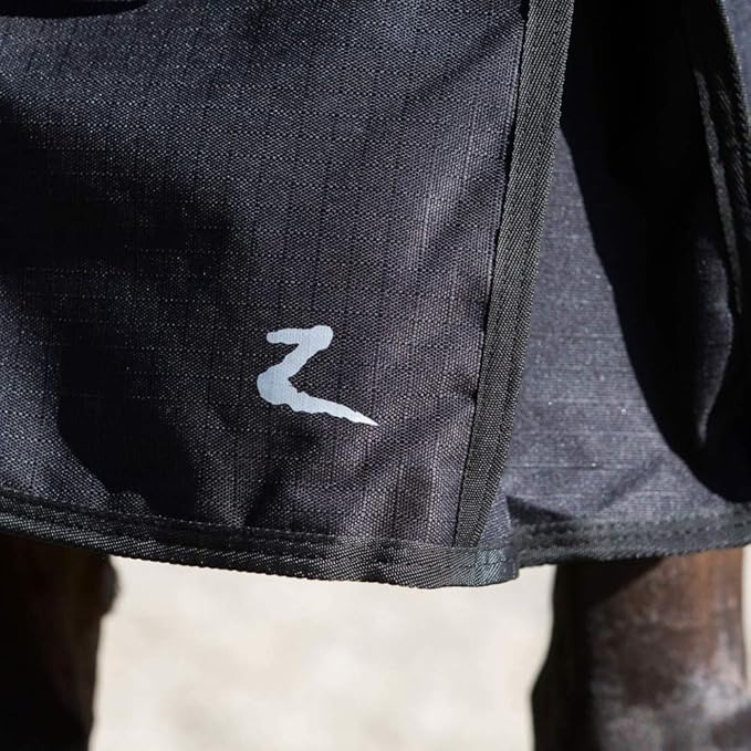 HORZE Nevada Heavy Weight 1200D Waterproof Horse Winter Turnout Blanket (400g Fill) - Black - 72 in