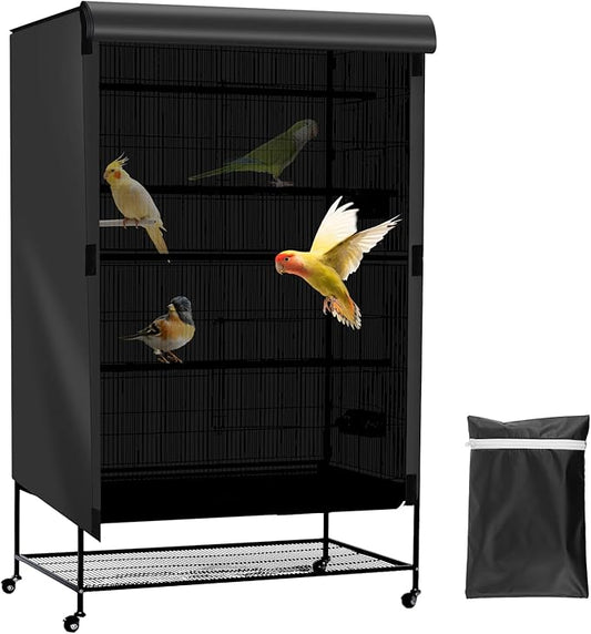 Bird Cage Cover - 210D Bird Cage Covers for Night Heavy Duty & Waterproof, Fade-Resistant Pet Cover Accessory for Parakeet, Parrot, Cockatiel and More Finches (XL)