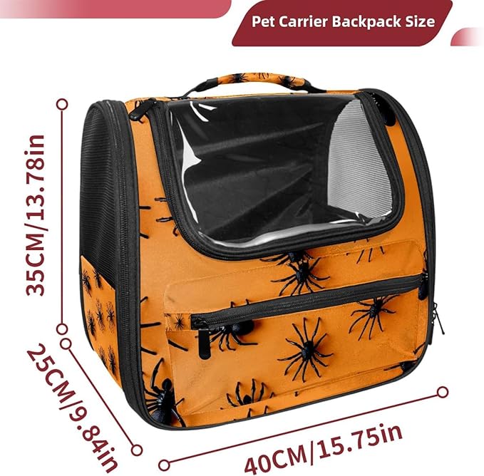 Spiders 1 Cat Backpack Carrier Pet Backpack Carrier for Small Dogs and Medium cat Puppy Kitten Bunny