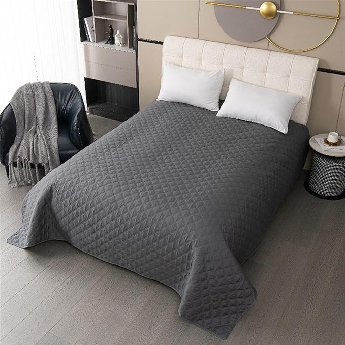 GIBZ Waterproof Dog Bed Cover Anti Slip Pet Furniture Protector Blanket Washable Thick Quilted Mat, Black, 76.2x177.8cm