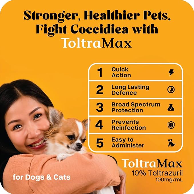 Vetr's Toltramax Toltrazuril Powder for Horses, Dogs, Cats, 100g (10.0%, Chicken)