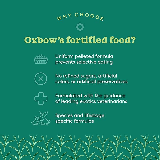 Oxbow Essentials Guinea Pig Food, Adult Guinea Pig, Made with Oxbow Timothy Hay, Pet Food Pellets with Vitamin C, Small Animal Pet Products, Made in USA, High Fiber, 5 lb. bag