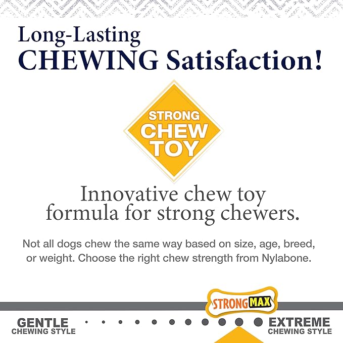 Nylabone Gourmet Style Stick Strong Chew Toy for Dogs, Peanut Butter Flavor, Medium - Up to 35 lbs, 1 Count