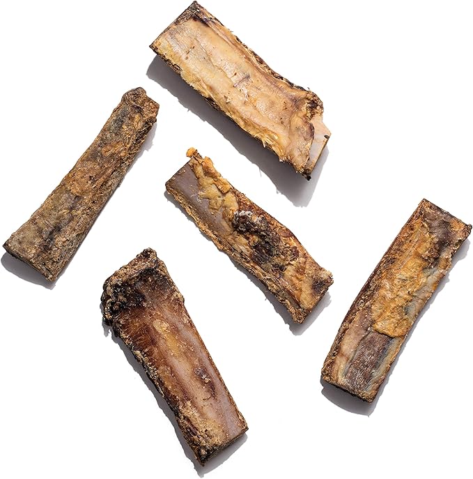 Jack&Pup 6" Rib Bones for Dogs | Beef Bone for Dogs, Flavorful Real Dog Bones (13 Pack)