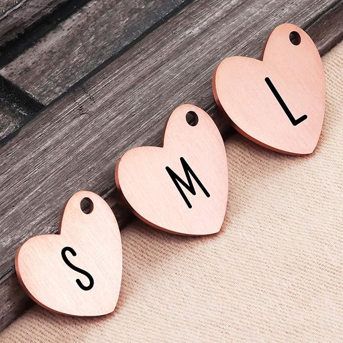 Ultra Joys Dog ID Tag, Custom Dog Tag Personalized Cat Tag, Pet ID Tag, Brushed Stainless Steel Heart Cat Tags Pet Tags Rose Gold Small