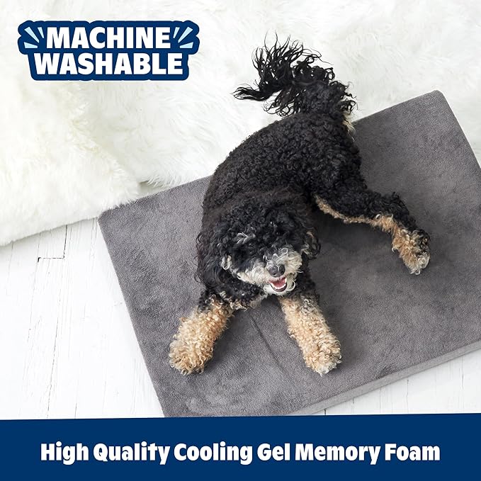 Barkbox Orthopedic Dog Bed with Memory Foam, Premium Comfort for Dogs and Puppies, Dog Bed for Joint Relief and Restful Sleep, Durable and Easy to Clean - Grey, XL