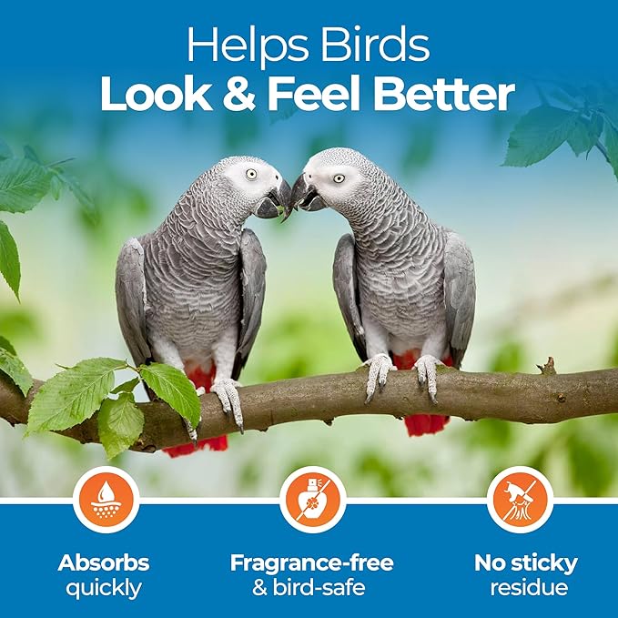 UnRuffledRx Aloe Vera Bird Spray for All Birds – Soothes Itchy Skin & Feather Plucking – 8oz Odor-Free Mist, Safe if Ingested, Daily Use Bird Mist, Softens Feathers, Natural Formula – Made in USA