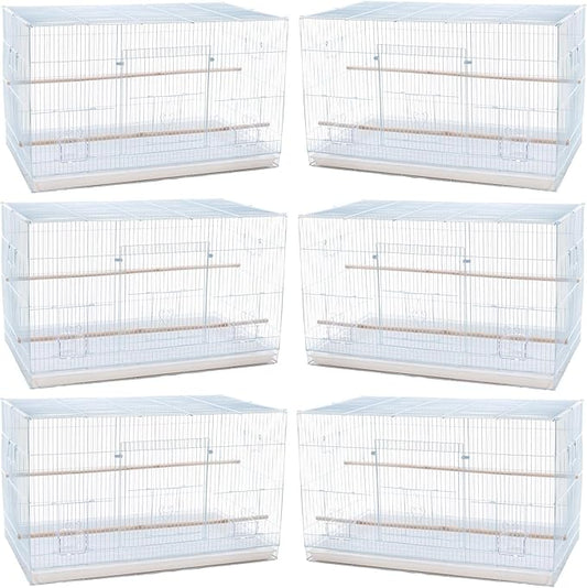 Lot of Breeding Flight Bird Parrot Cage for Aviaries Canaries Budgies Finches Lovebird Parakeet (White 24"x16"x16"H)
