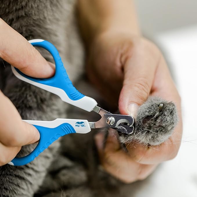 Mr. Pen Cat Nail Trimmer - Blue & White, Cat & Kitten Nail Clipper, Pet Claw Trimmer for Small Dogs