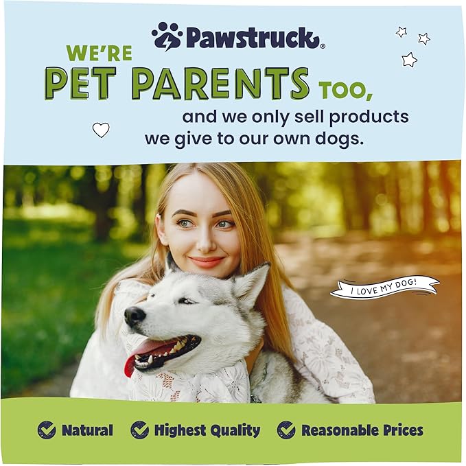 Pawstruck Natural 5-7” Beef Collagen Braids for Dogs – Long-Lasting Rawhide & Bully Stick Alternative, with Chondroitin & Glucosamine – 5 Pack
