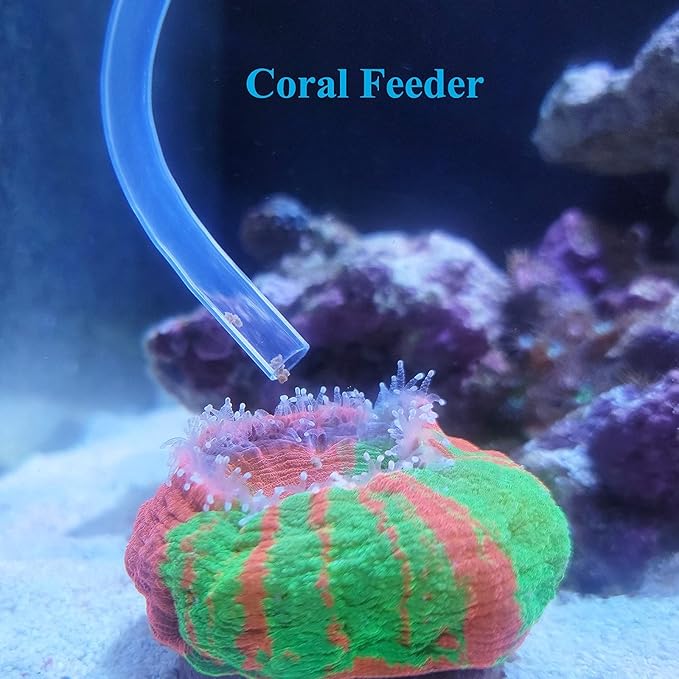 Aquarium Coral Feeder Fish Feeder Waste Clean Tool Manual Cleaner Water Changer Fish Tank Cleaning Tool Siphon Dropper Waste Remover Aquatic Bottom Pipette (25IN)