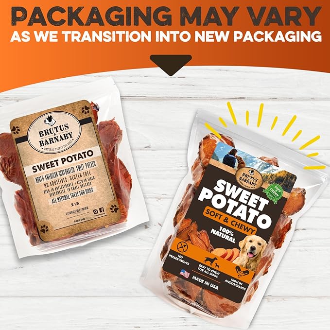 Sweet Potato Slices For Dogs - Soft & Chewy - Single Ingredient Dog Treats, Healthy 100% Natural Sweet Potato Dog Treats With No Added Preservatives - Softer & Great For Puppies Or Senior Dogs (14oz)