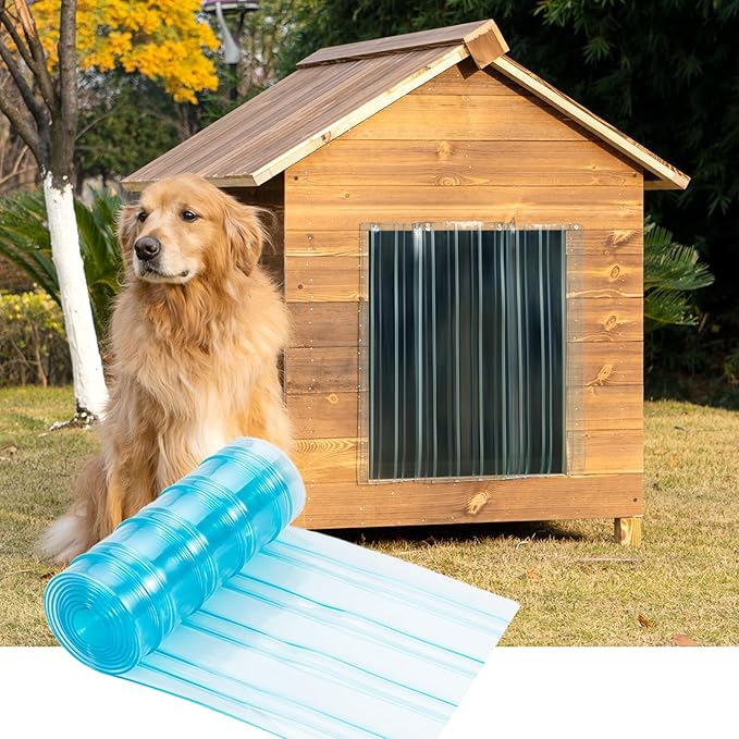 Uross Dog Door Replacement Flaps -5.9 FT x 7.9 in Ruff Weather DIY Cat Door Flap, Doggie Vinyl Plastic Door Flap for Dog House, Ideal Large Pet Door Replacement Flap