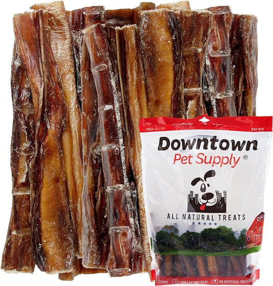 Downtown Pet Supply USA Sourced Bully Sticks for Dogs - Grass-fed Beef Chews, Low-Odor & Rawhide-Free, Long Lasting Dog Treats - Healthy, Safe & Delicious Chews (6" 30 Pack)