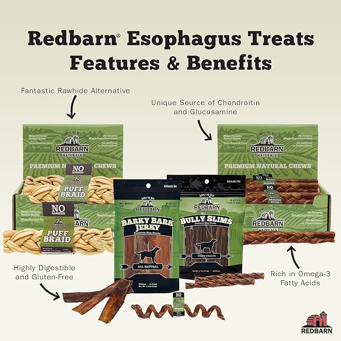 Redbarn Pet Products Barky Bark 100% Beef Jerky Medium 6-Count, Pack of 12