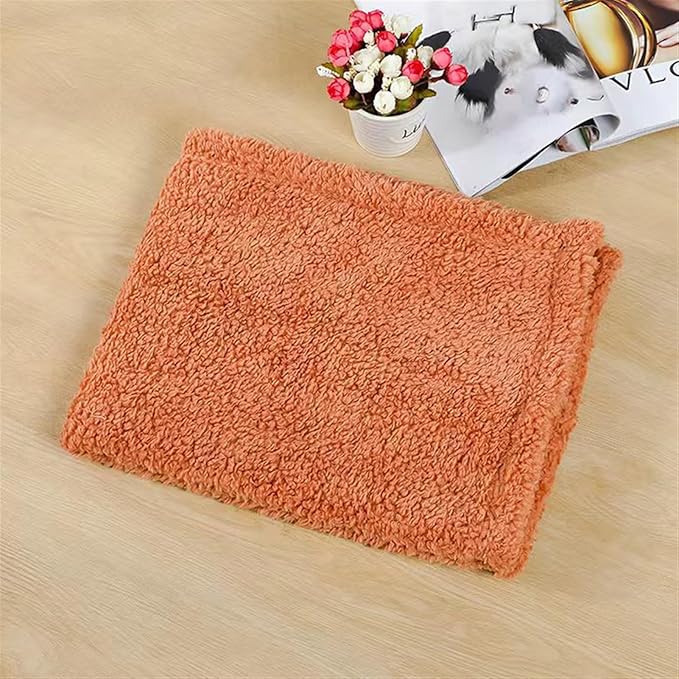 Pet Blankets for Couch Sofa Bed Dog Blankets Reversible Cat Blanket Soft Furniture Protector Cover for Small Medium Large Dogs Cats, Orange, 30 x 20 inches
