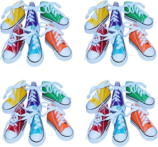 Super Bird Creations SB50011 Sneaker Bird Toy - Durable Safe Chew Toy - Ideal for Cockatiels Parakeets Parrots Small to Large Birds - Vibrant, Assorted Colors 3" x1-1/2 x 1-3/8" (24 Pack)