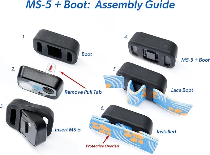 MS-5 Automatic Pet Door Collar, Genuine High Tech Pet Brand Dog Collar for Power Pet Doors - Deluxe Strap (Modern, Large) - DC-MDN-MS5-L