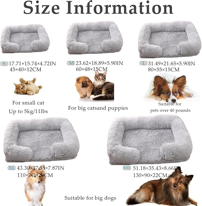 Dog Beds Medium Large Size Dog, Calming Dog Bed with Removable Washable Cover, Waterproof Lining and Nonskid Bottom(Bright Pink,XL)