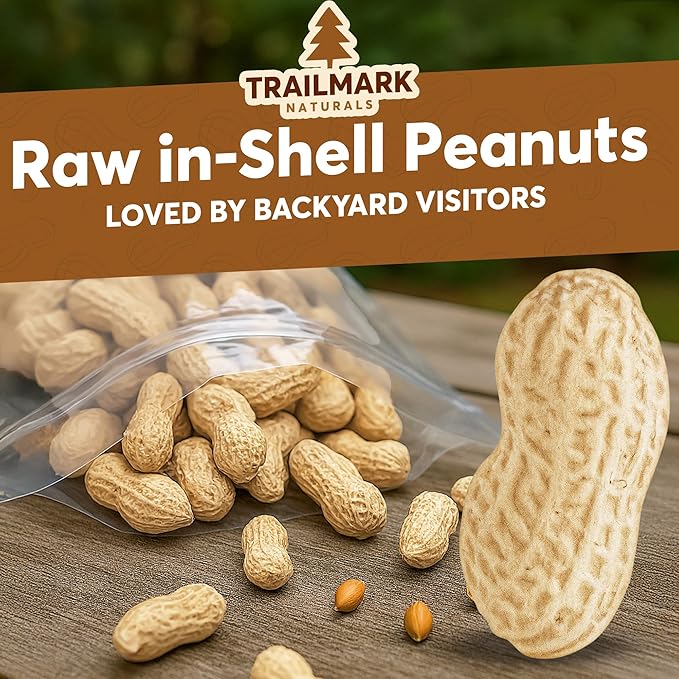 25 LB - Raw Peanuts For Squirrels, Raw In Shell Peanuts For Birds and Wildlife- Squirrel Food, Wild Bird Seed - Grown in The USA