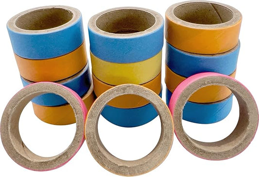 8006 Pk15 1 Inch Ring Donut - Colorful Shreddable Chewable Compressed Cardboard Foot Toy, Small Easy to Manipulate Mini Rings, Safe for All Types of Pets to Shred,