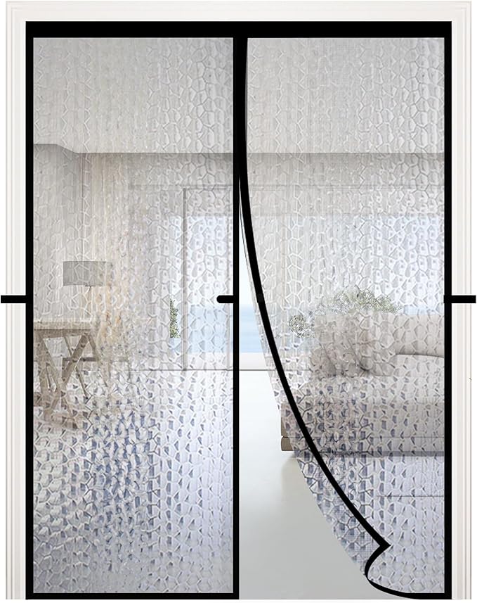 RELIANCER Magnetic Thermal Insulated Door Curtain,Waterproof EVA Door Cover,Fit Doors Size Up to 46"x82",Temperature Protection Insulated Doorway Curtain Partition,Patio Self-Closing Doors Net Screen