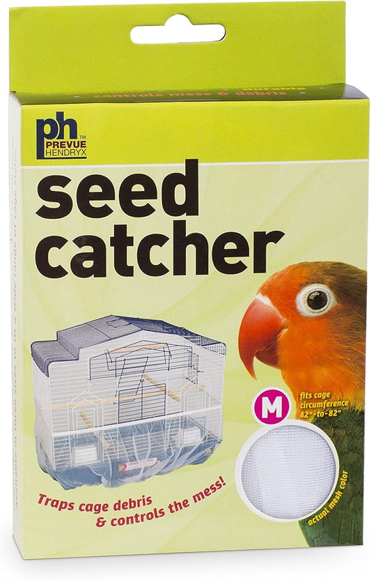 Prevue Pet Products 821W Mesh Bird Seed Catcher, White, Medium/8"