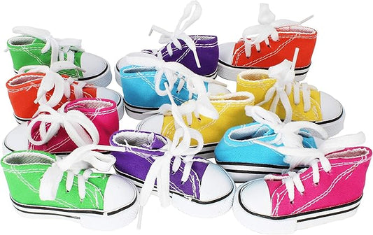 Bonka Bird Toys Pk12 Mini Sneakers 3" Long by 1.50" High by 1.25" Wide Parrot Foot Talon Cage Toy, Senegal, Ringneck, Pionus, and Similar