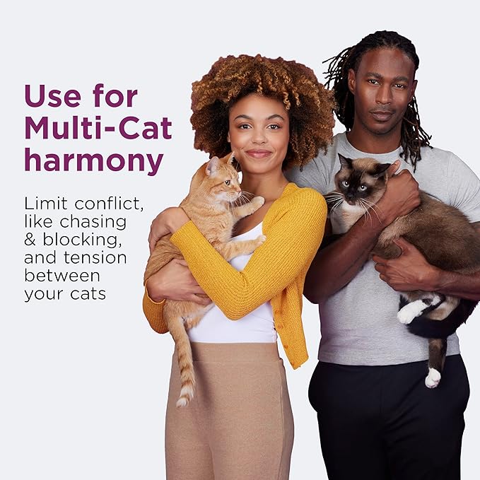 COMFORT ZONE Multi Cat Calming Diffuser Refill, 6 Pack – Cat Calming Pheromone Refills Help Reduce Anxiety, Stress, Scratching, Urine Marking, Multi-Cat Aggression, (30-Day Refills, 180-Day Supply)