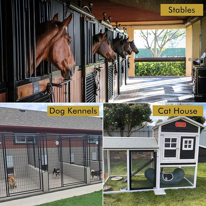 Acrylic Horse Stall Name Plate, 2.4" x 8" Personalized Stall Signs, UV Protected, Custom Pet Name Sign, All Weather Adhesive, Mounting (Silver, Style 4)