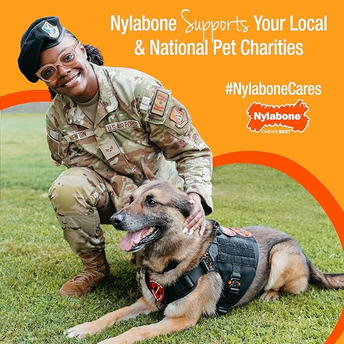 Nylabone Healthy Edibles Natural Dog Chews, Long Lasting Bones for Dogs, Bacon Flavor Dog Treats, X-Large (2 Count)
