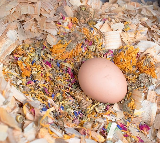 Pampered Chicken Mama Best Eggs Ever! Nesting Herbs for Chickens (1.25 Pounds) Calcium Supplement for Chickens | Chicken Feed Supplies, Hen Treats for Coops